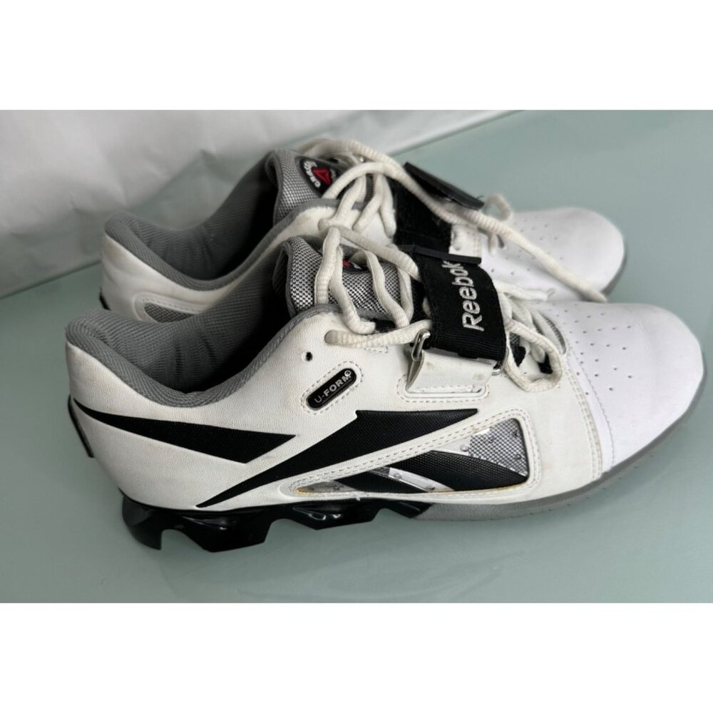 Reebok Women's Crossfit Shoes White Gray Shoelace Strap J85209 Size 8.5